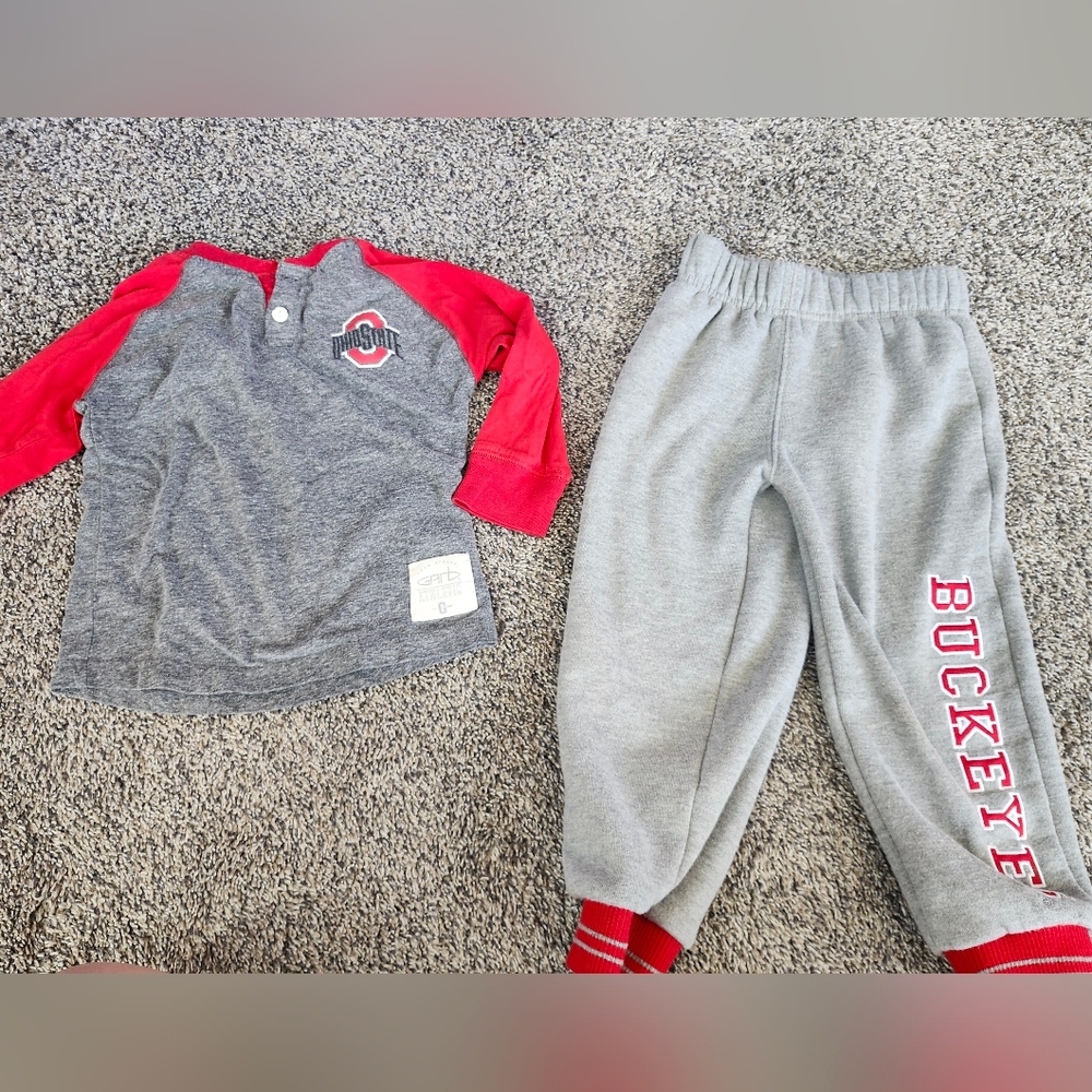 Kids Gray and Red Osu Buckeye Lot